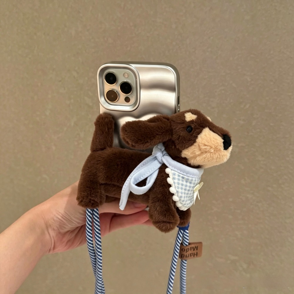Phone Accessories Doll - Cute Cartoon Dachshund Plush Doll Phone