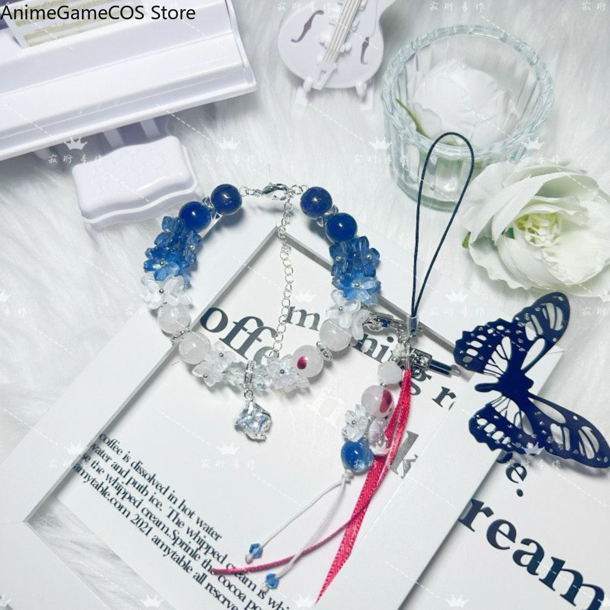 Phone Accessories Chain - Anime Genshin Impact Alyosha Handmade Bracelet