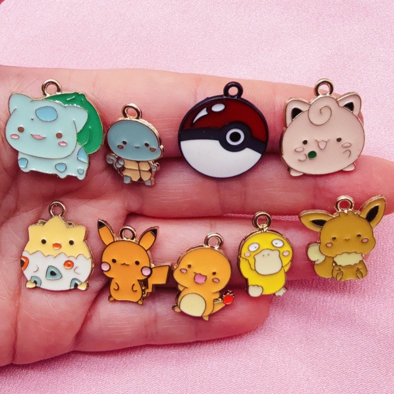 Phone Accessories Diy - 10pcs Cartoon Drip Oil Jewelry Accessories