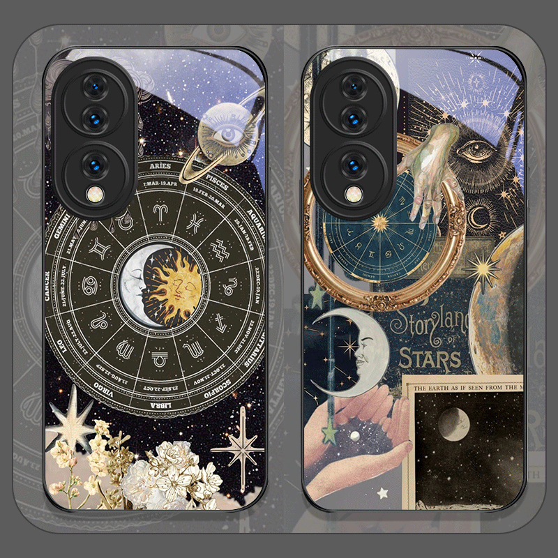 Huawei Nova 12 - Constellation Sun Moon Stars Painted Tempered