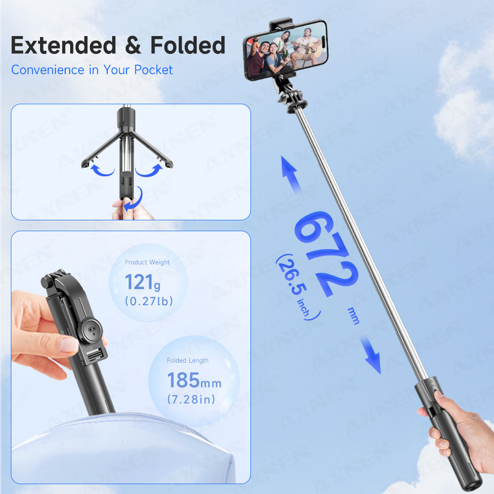 Selfie Stick Tripod with Detac - Selfie Stick Tripod ulasan dan harga