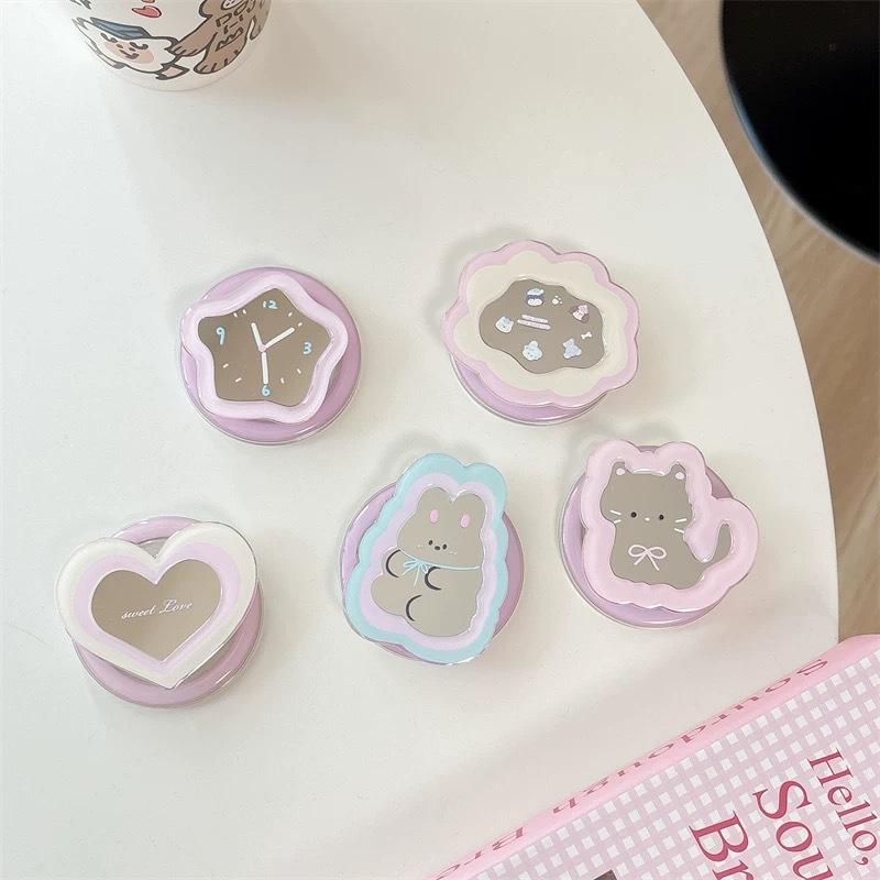 Kawaii Ins Mirror Pop Socket T - Phone Accessories Cute ulasan dan harga