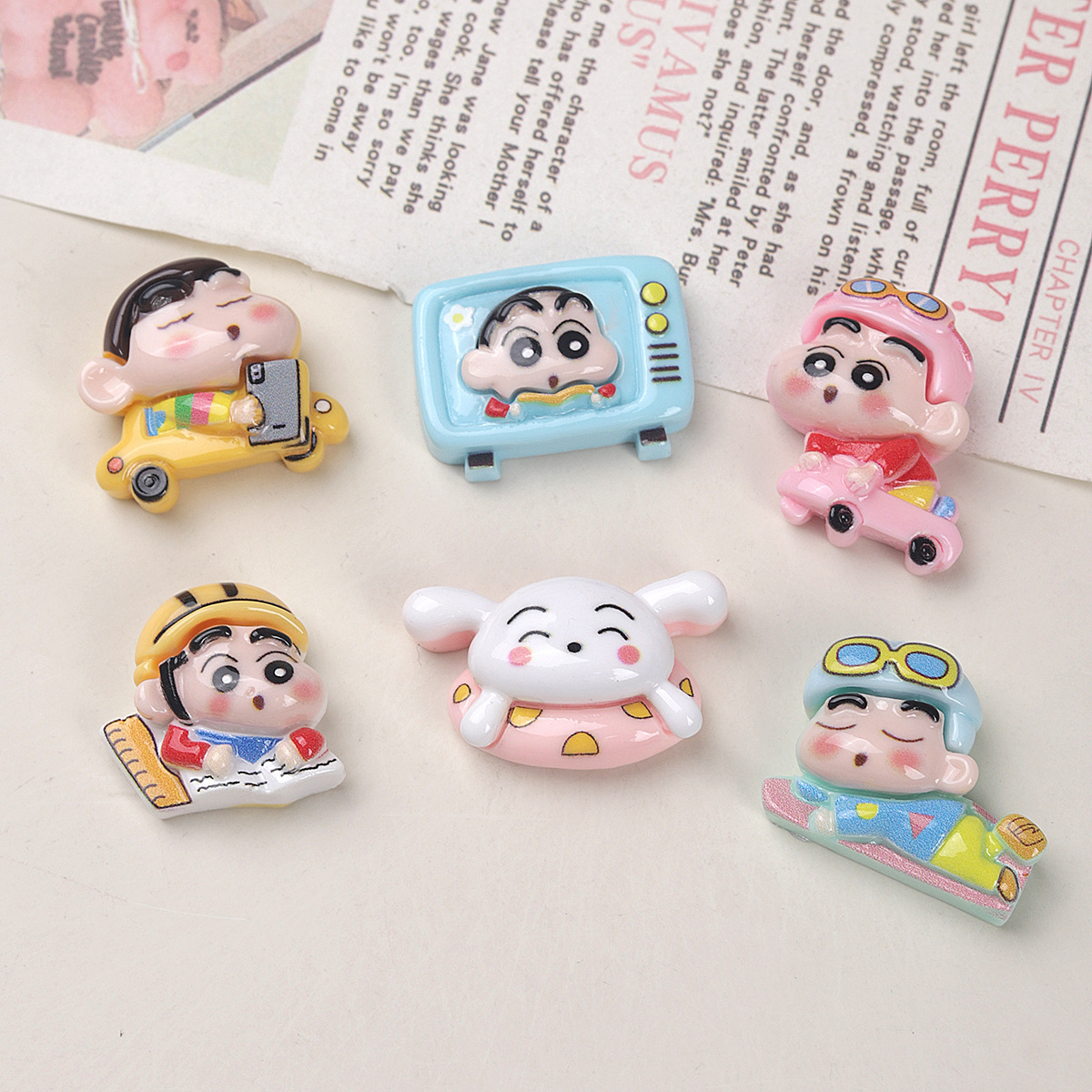 Kawaii Crayon Shin-chan Resin  - Phone Accessories Doll ulasan dan harga