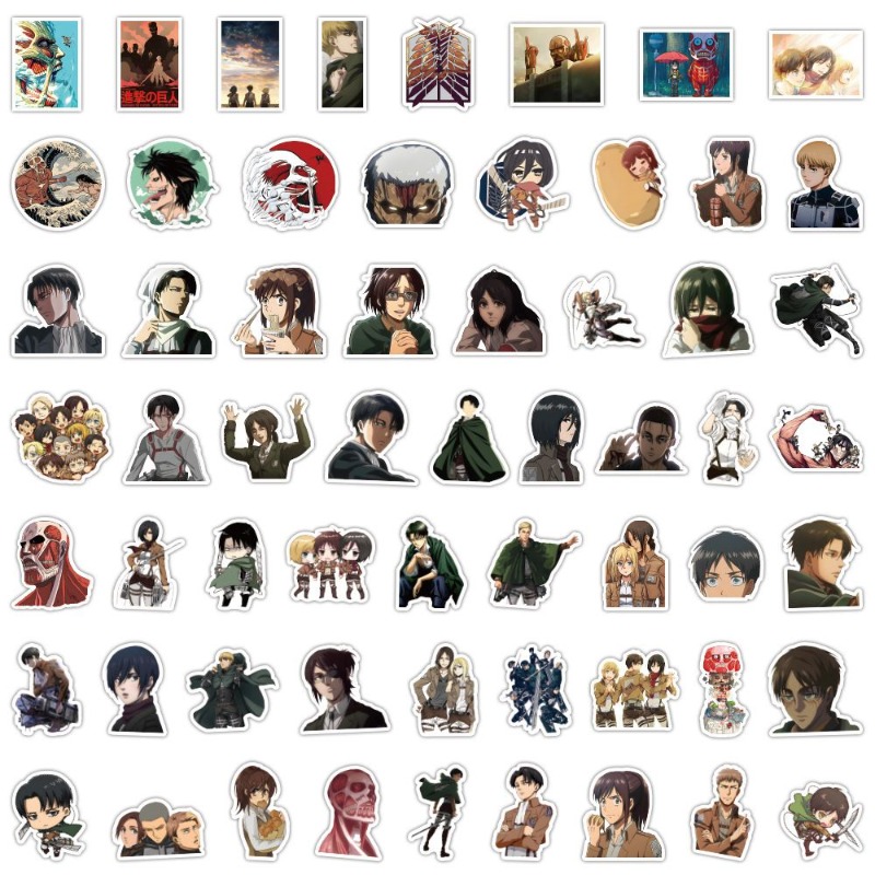 60Pcs Attack on Titan Anime St - Phone Accessories Diy ulasan dan harga