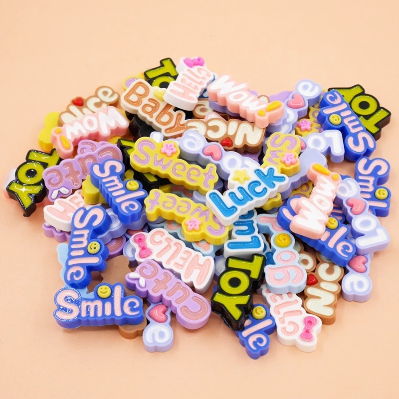 10Pcs Cute Flat Back Wow Luck  - Phone Accessories Baby ulasan dan harga