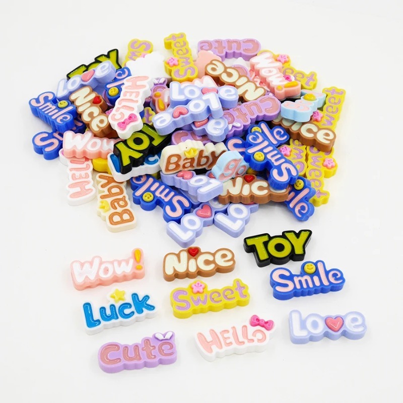 10Pcs Cute Flat Back Wow Luck  - Phone Accessories Baby ulasan dan harga