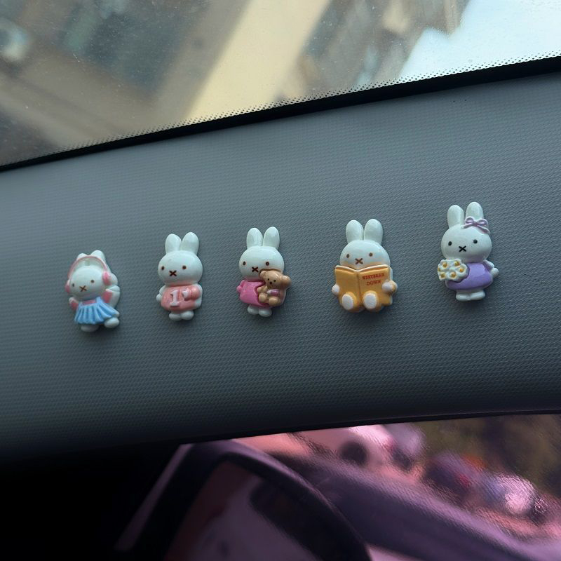 Kawaii Miffy Mini Figure Car D - Phone Accessories Doll ulasan dan harga