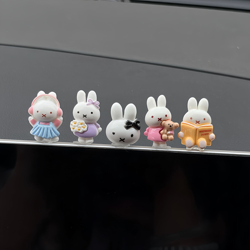 Kawaii Miffy Mini Figure Car D - Phone Accessories Doll ulasan dan harga