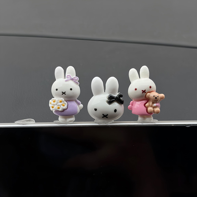 Kawaii Miffy Mini Figure Car D - Phone Accessories Doll ulasan dan harga