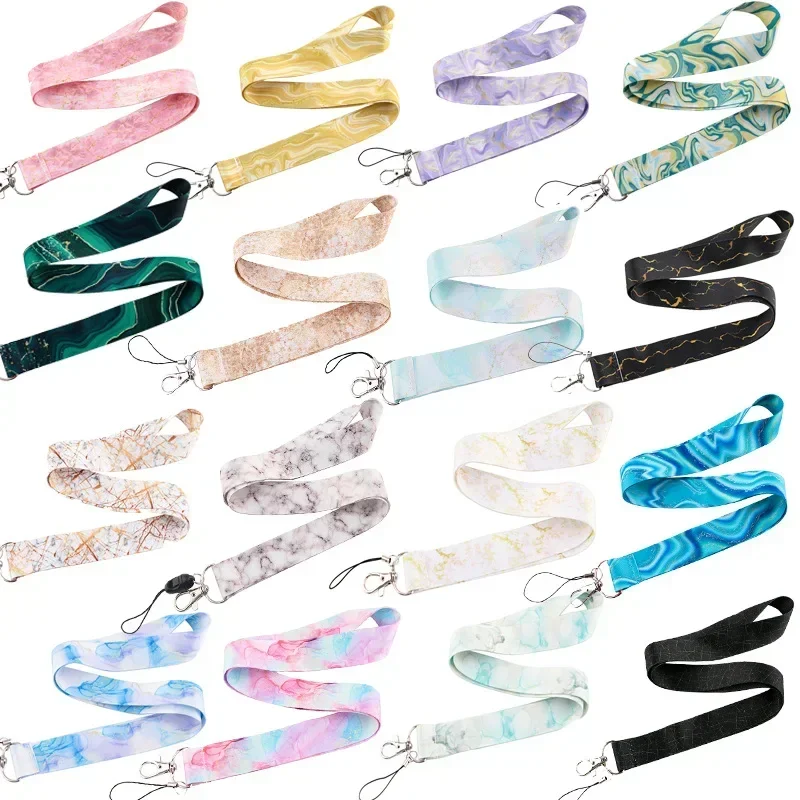 Marble Printing Neck Strap Key - Neck Hanging Phone Holder ulasan dan harga